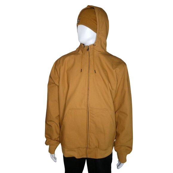 Timberland Men's Insulated Canvas Hooded Bomber Jacket Size XXL - Picture 1 of 14